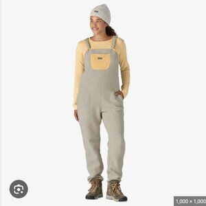 Patagonia Synchilla Jumpsuit - Light Gray w yellow accents - Size Small